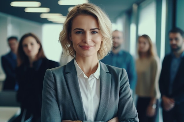 Confident executive leader